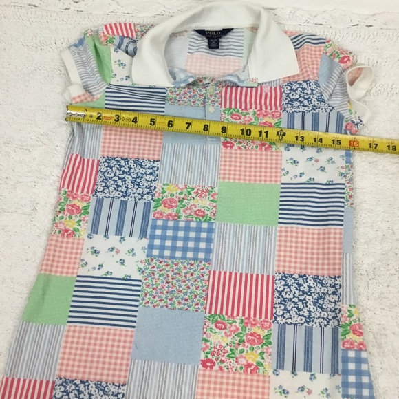 Girls Polo Ralph Lauren Patchwork Cottagecore T Shirt Dress Size Xl(16) - Picture 8 of 10